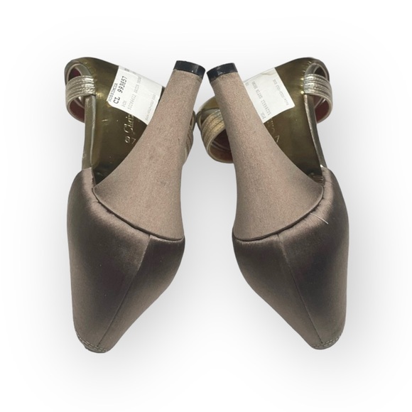 Christian Lacroix ♛ Satin Caged D'Orsay Heels ♛ Bronze Metallic ♛ 37 6.5M 7M ♛ - Picture 11 of 16